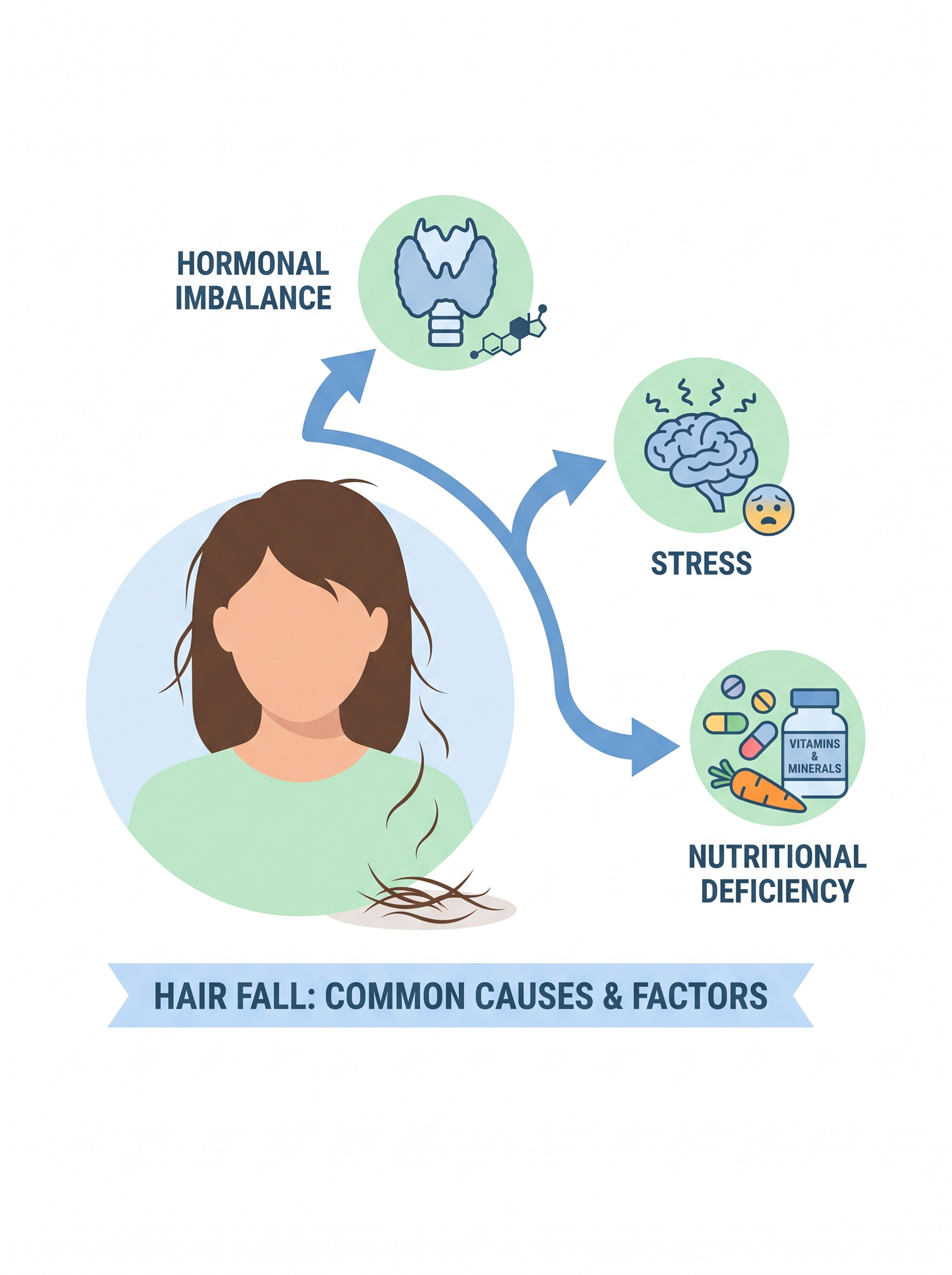 Hair Fall May Indicate Hormonal Imbalance, Stress, or Nutritional Deficiencies (Don’t Ignore It)
