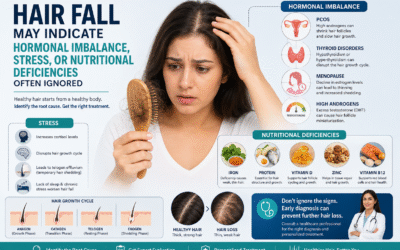 Hair Fall May Indicate Hormonal Imbalance, Stress, or Nutritional Deficiencies Often Ignored Hair Fall Isn’t Always Just a Hair Problem